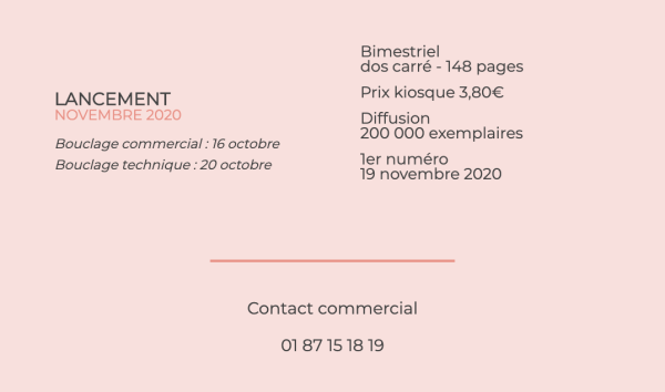 Lancement novembre 2020 Lancement novembre 2020